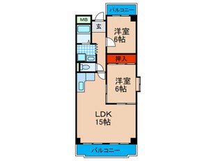 エバ－ヒルズの物件間取画像